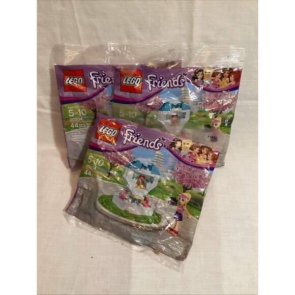LEGO Friends # 30204 WISHING FOUNTAIN Stephanie New in Polybag X3 Unopened Sets - Picture 1 of 8